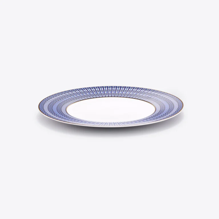 Arcadia Blue Dinner Plates Baccarat in Porcelain Blue View 2
