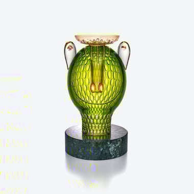 FAUNACRYSTOPOLIS 青蛙雕塑 Baccarat, 綠色水晶製成