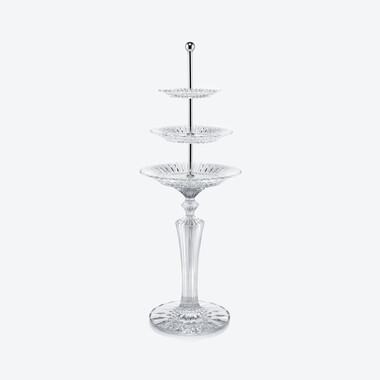 Mille Nuits Tall Pastry Stand Baccarat in Crystal Clear