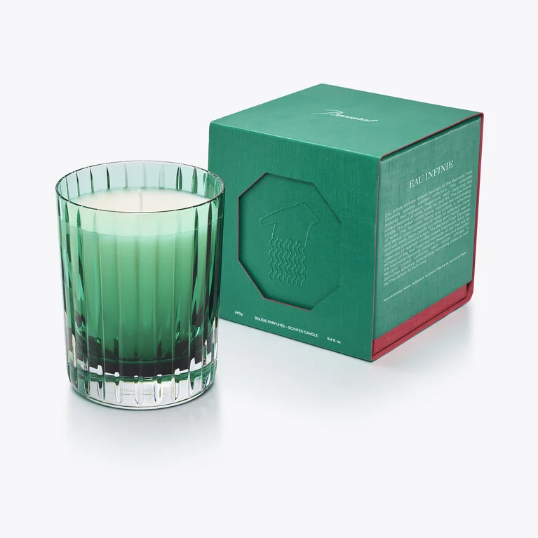 Bougie parfum&eacute;e 4 &eacute;l&eacute;ments Eau Infinie Baccarat en Cire Vert Voir 1