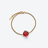 Trèfle Gold Plated Bracelet, Iridescent Red