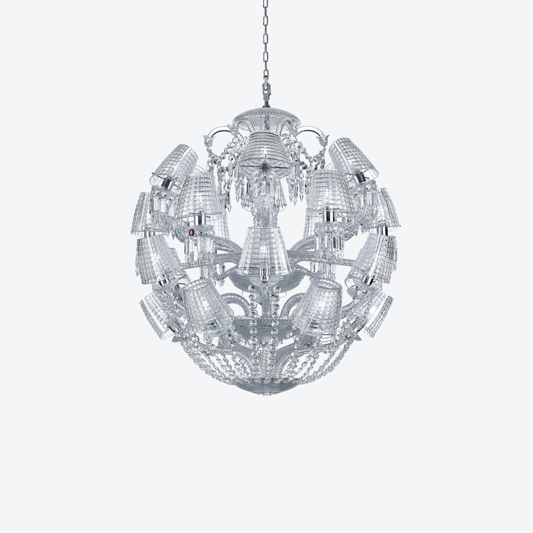 Le Roi Soleil Ball Night Chandelier (24L)  Baccarat