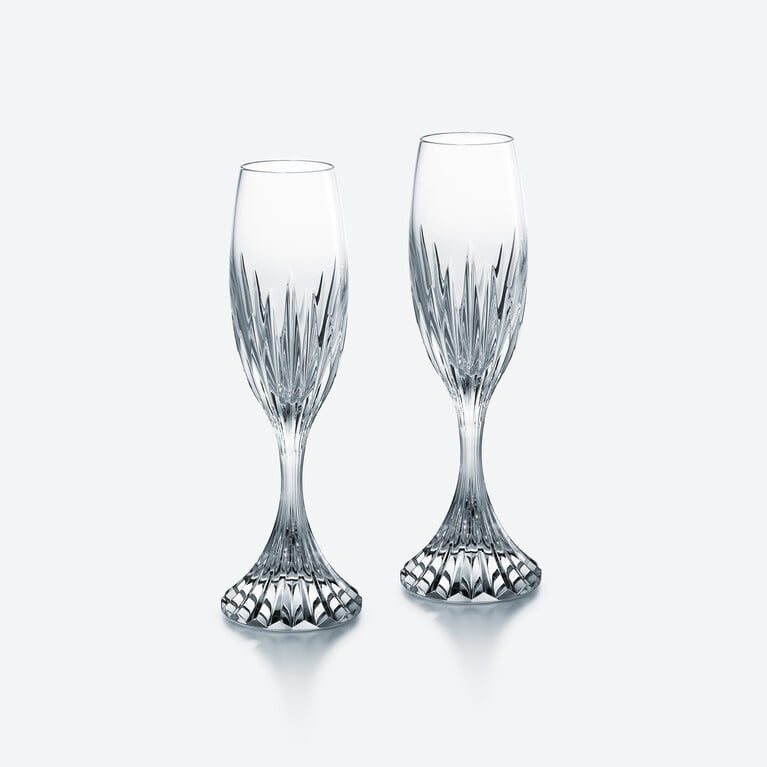 Fl&ucirc;tes Mass&eacute;na Baccarat, Fl&ucirc;te &agrave; champagne en Cristal Clair