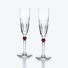 Select Harcourt Eve Sektfl&ouml;te Baccarat, Champagnerfl&ouml;te aus Rotem Kristall