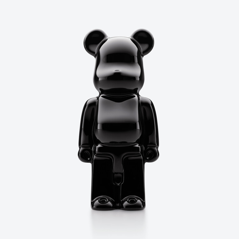 Be@rbrick Figurine Baccarat in Crystal Black View 1