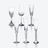 Bubble Box Flutes Set Baccarat, Champagne flute in Crystal Clear