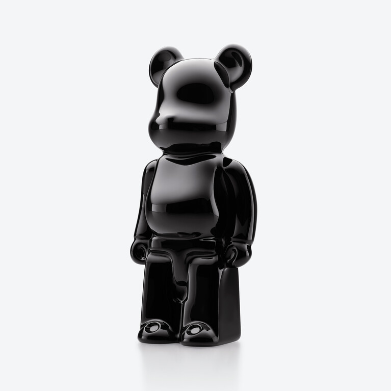 Be@rbrick Figurine Baccarat in Crystal Black View 2