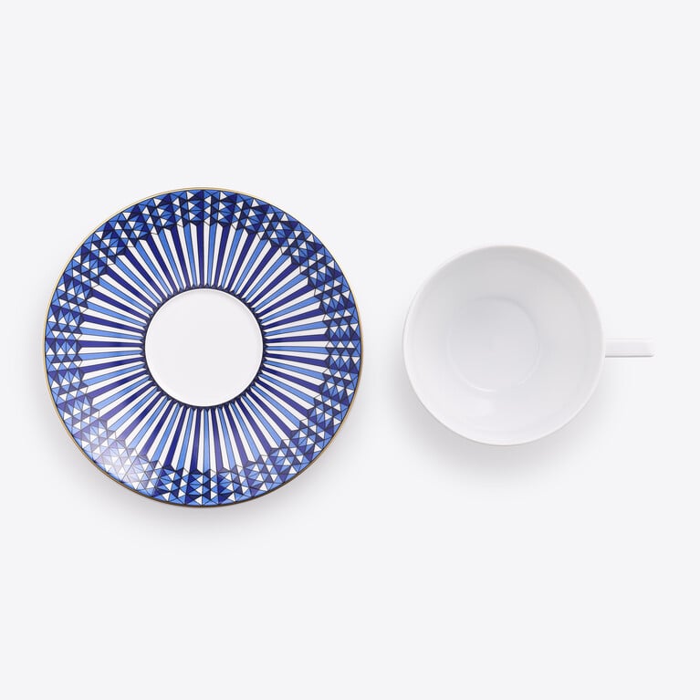 Arcadia Talleyrand Teetassen Baccarat in Blauem Porzellan Siehe 2