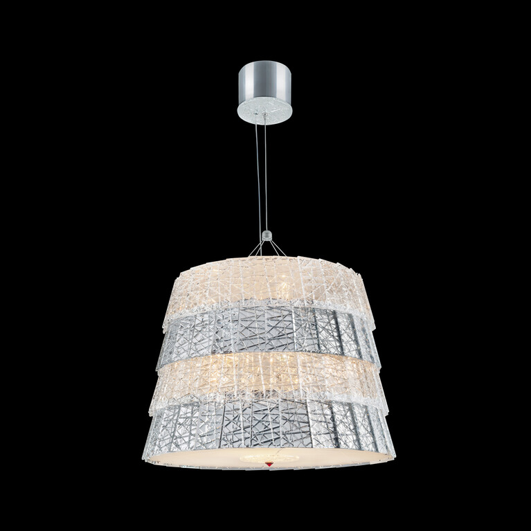 Tuile de Cristal Chandelier Frozen Silver M Baccarat in Crystal Silver View 1
