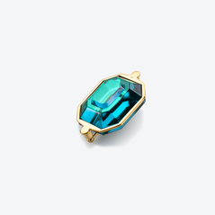 Select Spilla placcato de oro Harcourt Baccarat in 18-Karat Gold-Plated Blue