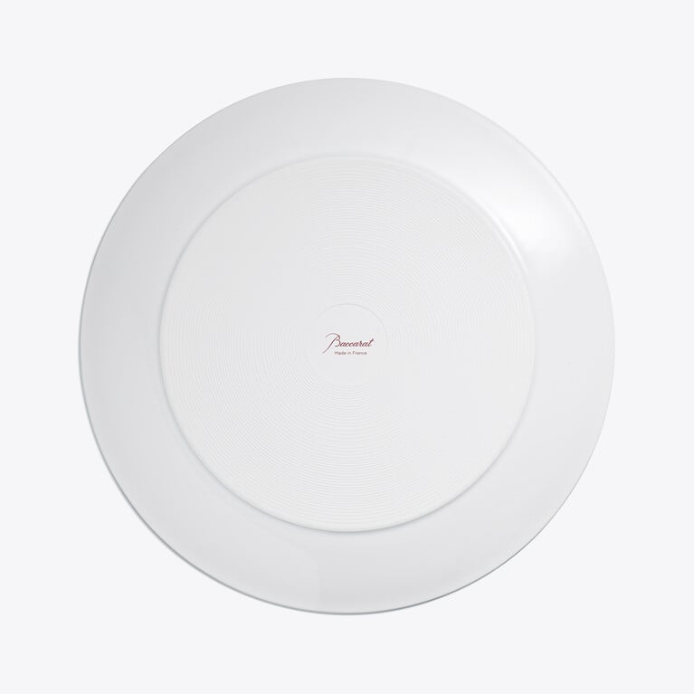 Assiette de Pr&eacute;sentation Arcadia Rouge Baccarat en Porcelaine Rouge Voir 2