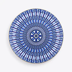 Select Arcadia Blue Show Plate Baccarat in Porcelain Blue