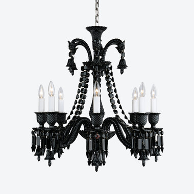 Z&eacute;nith Chandelier Black (8L) Baccarat in Black Crystal