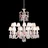 Z&Eacute;NITH FLOU, JE TE VOIS FLOU 吊燈 (24L) Baccarat, 粉紅色水晶製成