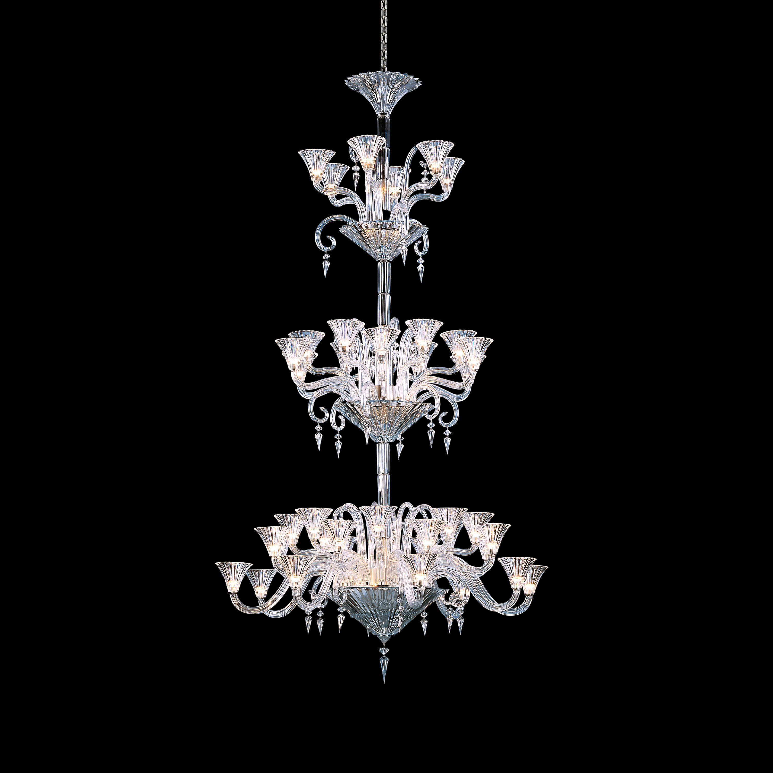 Baccarat black chandelier best sale