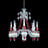 Zénith Chandelier Red (8L) Baccarat in Red Crystal