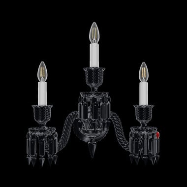 Applique Zénith Noir (3L) Baccarat en Cristal Noir