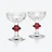 Harcourt 1841 Coupes Baccarat, Champagne coupe in Crystal Red
