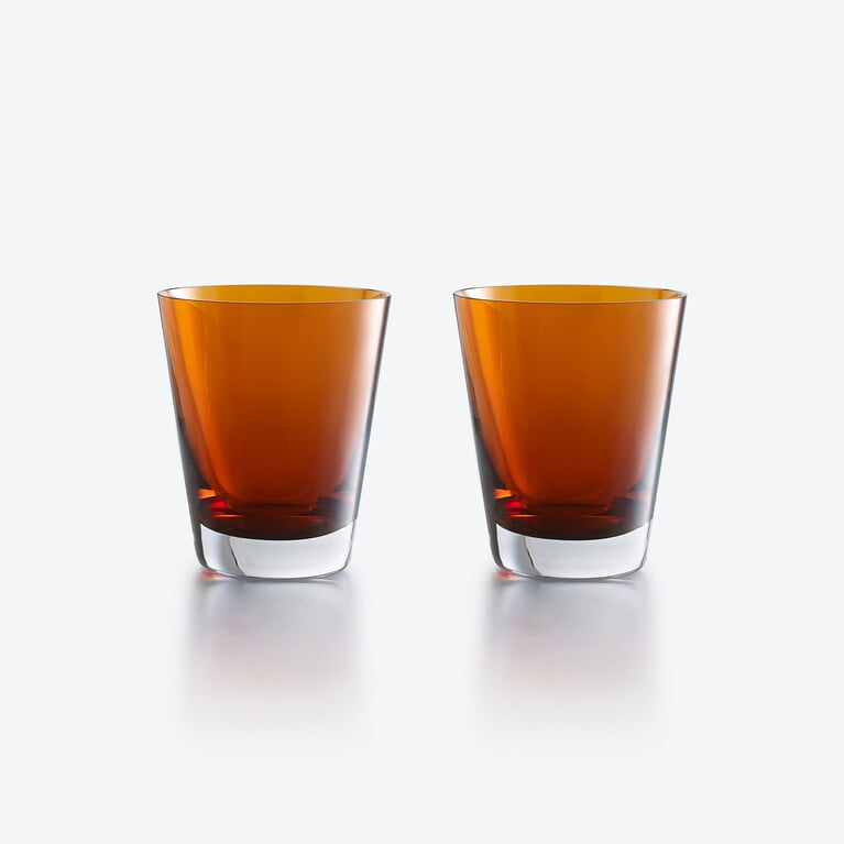 Mosaïque Tumblers Baccarat, Spirit glass in Orange Crystal