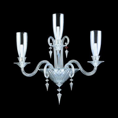 Mille Nuits Wall Unit Hurricane Shades (3L) Baccarat in Clear Crystal