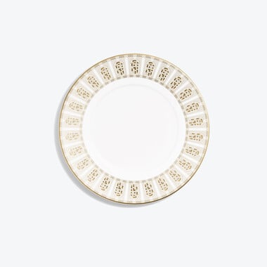Arcadia Gold & Platinum Dessert Plates Baccarat in Porcelain Gold