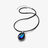 Pendentif Psydélic Argent Scarabée Bleu Baccarat