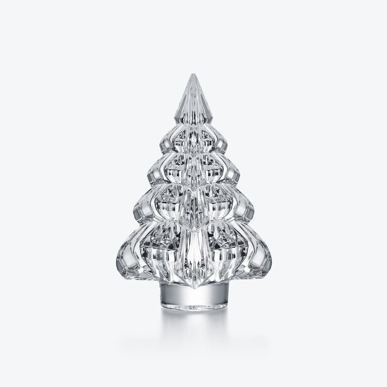 Noël 棕榈纹圣诞树 2025 Baccarat, 透明水晶制成