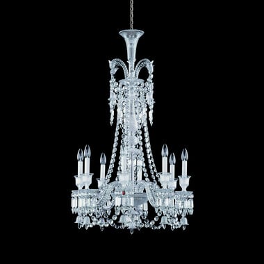 Zénith Chandelier Long (8L) Baccarat in Clear Crystal