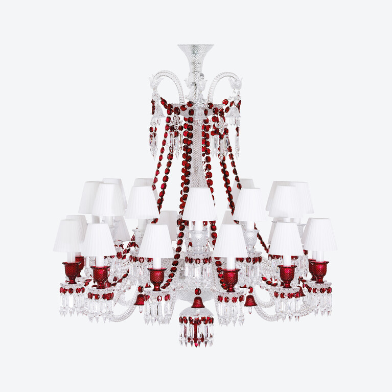 Z&eacute;nith Chandelier Red (24L) Baccarat in Crystal Red View 2