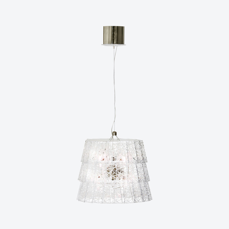 Tuile de Cristal Chandelier Frozen L Baccarat in Crystal Clear