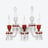 Applique Zénith Clair et Rouge (5L) Baccarat en Cristal Rouge