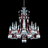Zénith Chandelier Red (18L) Baccarat in Red Crystal