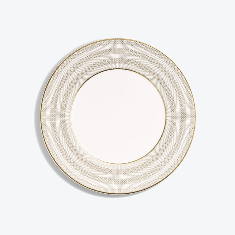 Arcadia Gold & Platinum Dinner Plates Baccarat in Porcelain Gold View 1