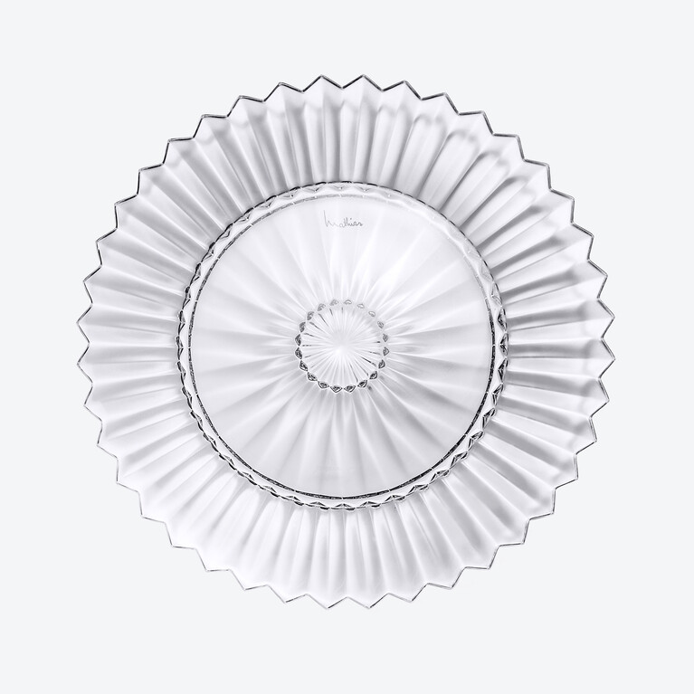 Mille Nuits Plate L Baccarat in Crystal Clear