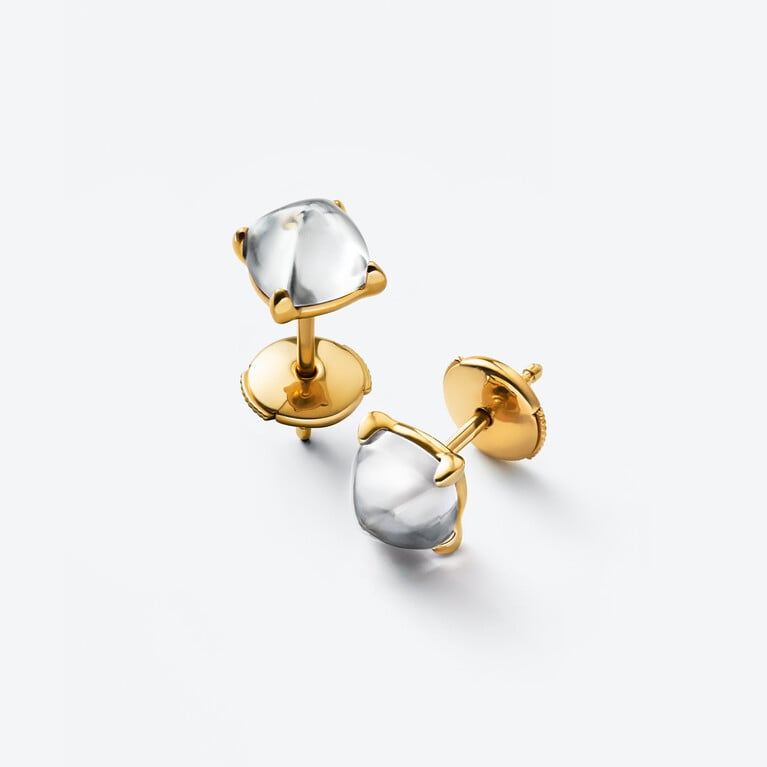 Orecchini placcato oro M&eacute;dicis Baccarat in 18-Karat Gold-Plated Clear Vedere 1
