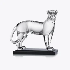 Select Large Panther Sculpture Baccarat in Crystal Clear