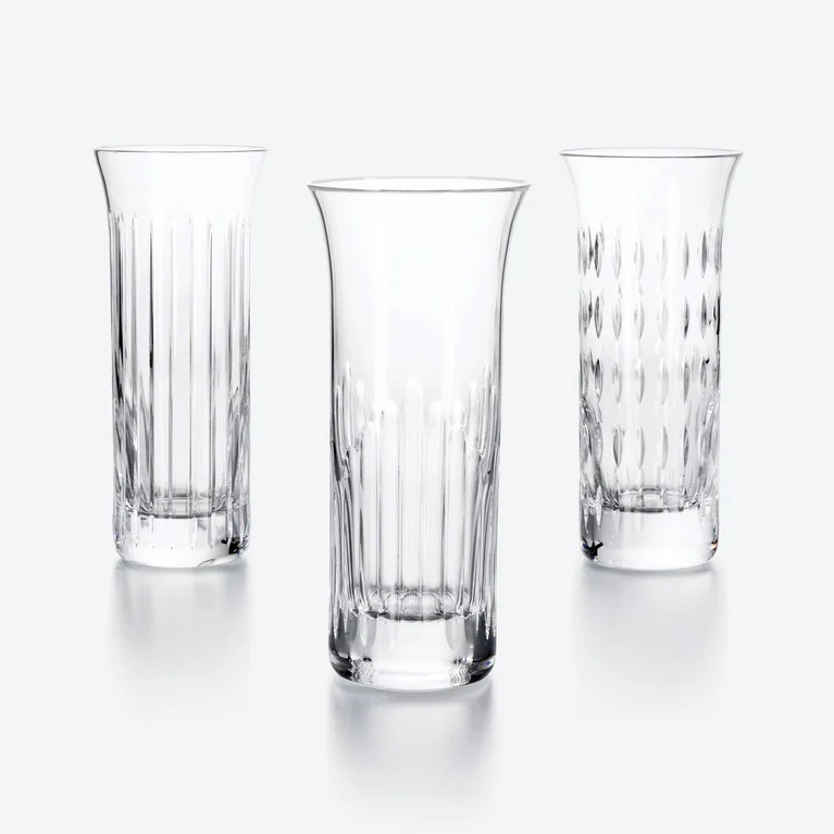 Flora Bud Vases Set Baccarat in Crystal Clear View 1