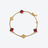 Mini Médicis Bracelet Baccarat in Gold Plated Red