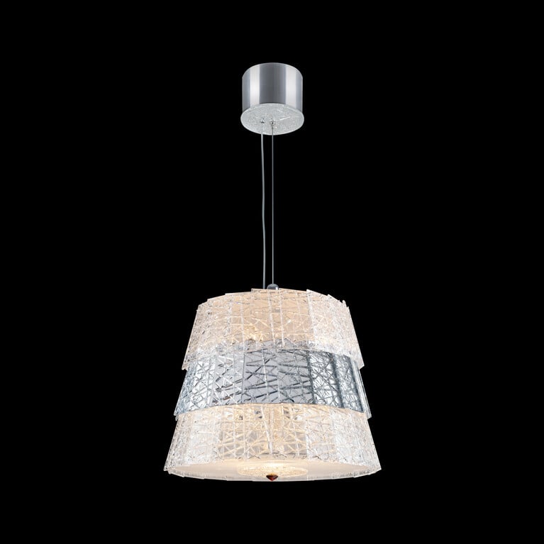 Tuile de Cristal Chandelier Frozen Silver S Baccarat in Crystal Silver