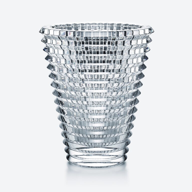 Eye Oval Vase XL Baccarat, 클리어 크리스탈로 만든