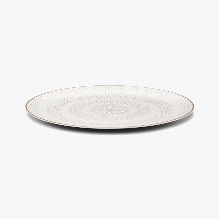 Arcadia Gold & Platinum Show Plate Baccarat in Porcelain Gold View 3