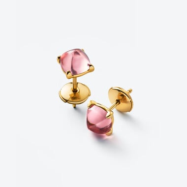 M&eacute;dicis Gold Plated Earrings Baccarat in Pink Gold Plated