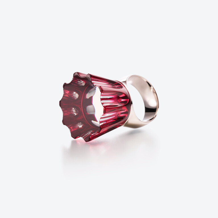 L'Eclat de Talleyrand Empress Silver Ring Baccarat in Red Silver