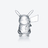 Pok&eacute;mon Small Pikachu Figurine Baccarat in Crystal Clear