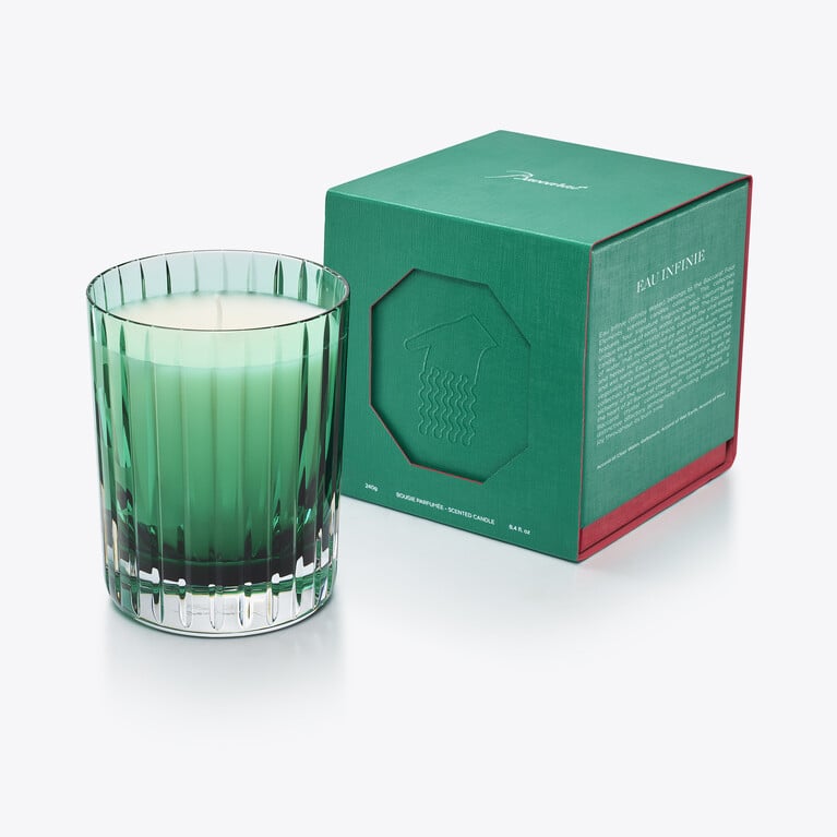 4 Elements Scented Candle Eau Infinie Baccarat, 그린 크리스탈로 만든