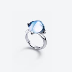 Select M&eacute;dicis Silver Ring Baccarat in Blue Silver
