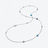 Mini M&eacute;dicis Silberner Lange Halskette Baccarat in Blauem Silber