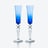 Mille Nuits Flutissimo Flutes Baccarat, Champagne flute in Crystal Blue