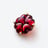 Pendentif Trèfle Vermeil Rouge irisé Baccarat
