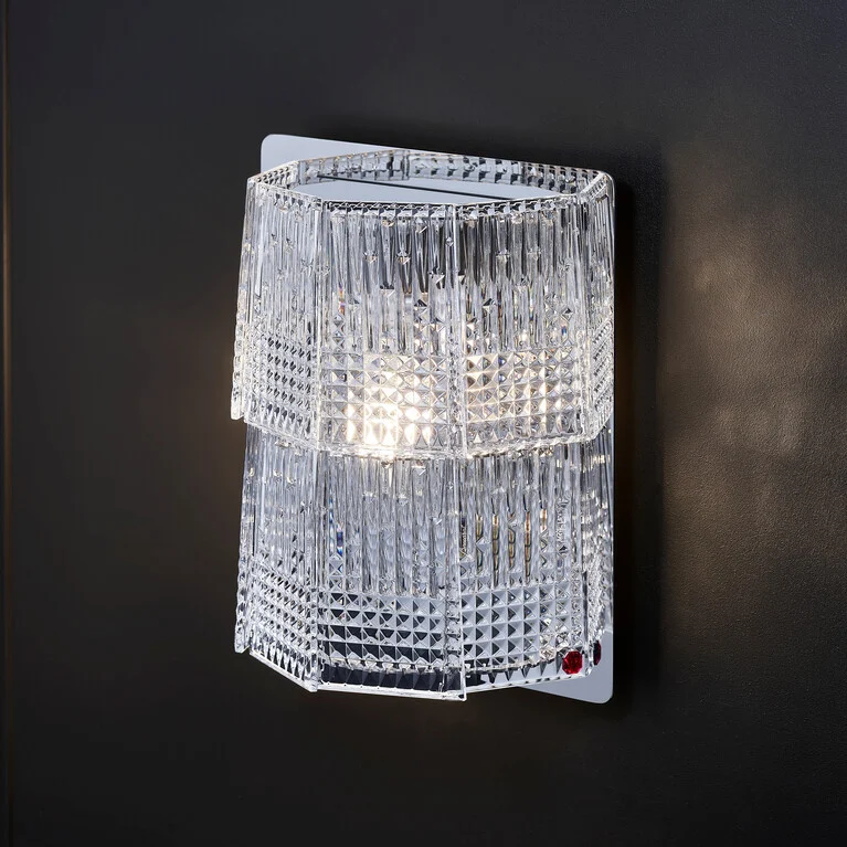 Tuile de Cristal Wall Unit Piccadilly (1L) Baccarat in Crystal Clear View 1